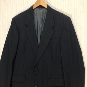 Hart Schaffner & Marx Pinstripe Suit Jacket Blazer Business Career Size Mens 40L